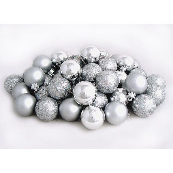 Coolcollectibles Silver Splendor Shatterproof 4-Finish Christmas Ball Ornaments CO23479